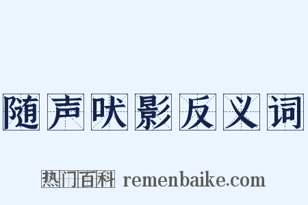 随声吠影反义词是什么意思的图片